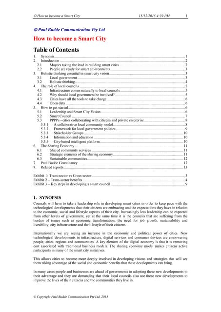 How to become a Smart City