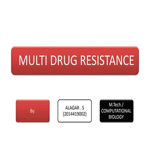 Multi drug resistance   molecular pathogenesis
