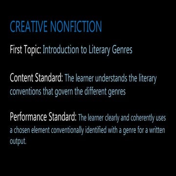Creative Nonfiction