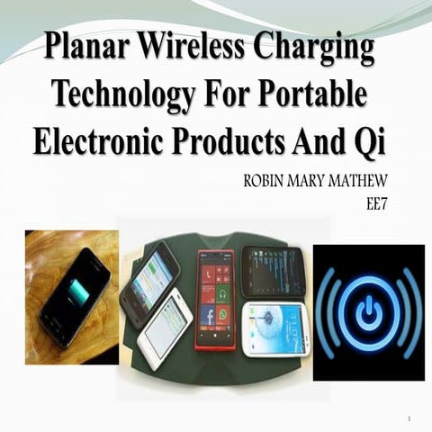 Planar wireless charging technology for portable electronic devices and Qi