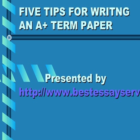 Guidelines For Writing A Term Paper. – CNGMO