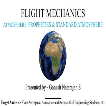 Atmosphere: Properties and Standard Atmosphere | Flight Mechanics | GATE Aero...