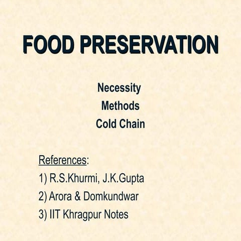 Food preservation