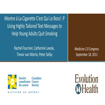 Montre à La Cigarette C’est Qui Le Boss! Using Highly Tailored Text Messages ...