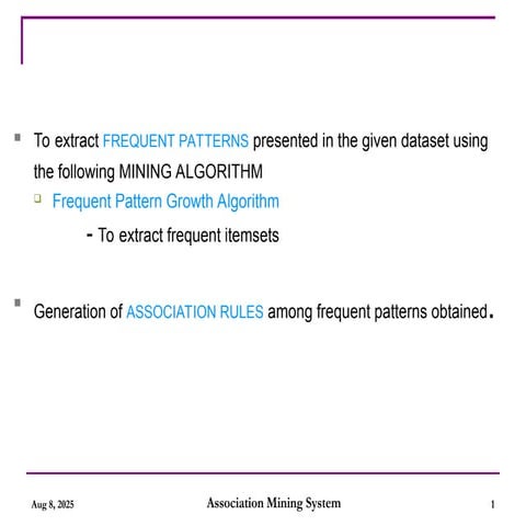 2 fpgrouth_Frequent Pattern Growth Algorithm .ppt
