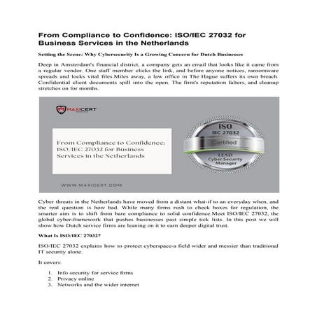 From Compliance to Confidence_ ISO_IEC 27032 for Business Services in ...