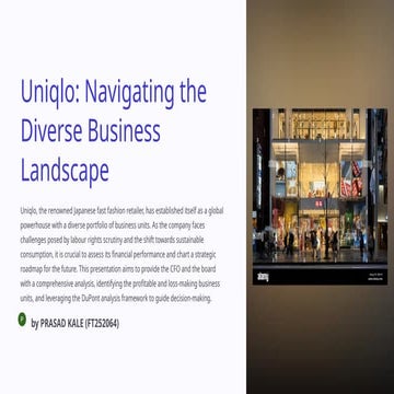 Uniqlo Business PPT containing data on different parameters | PPTX