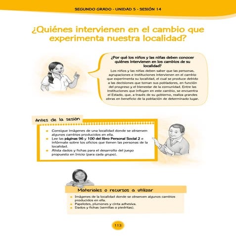 Escuela de Nivín: Sesión de aprendizaje Ciencias Sociales "¿Quiénes intervien...