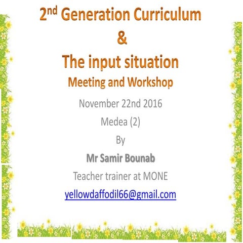 2 g and input situation meeting &amp; workshop november 22nd 2016