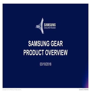 Samsung Gear and Gear Watch Designer Overview