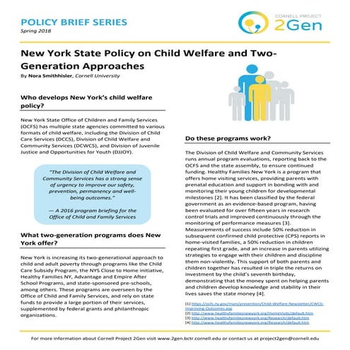 Cornell Project 2Gen: Our First Two years | PDF