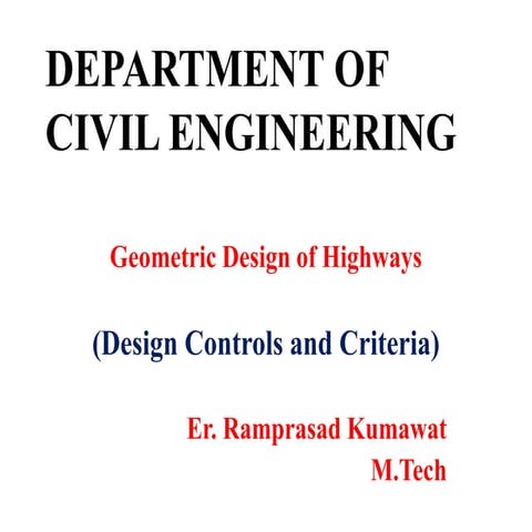 Geometric Design of highway 
