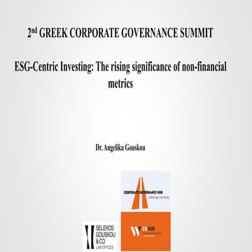 Δρ Αγγέλικα Γκούσκου, 2nd Greek Corporate Governance Summit