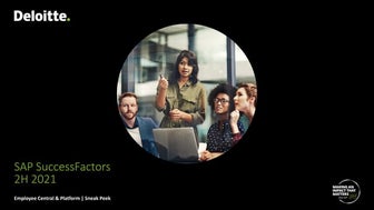 SuccessFactors 2H 2021 Sneak Peek by Deloitte Germany