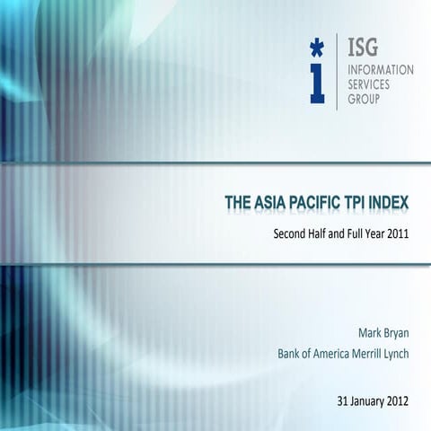 2011 2nd Half & Full Year, Asia Pacific TPI Index