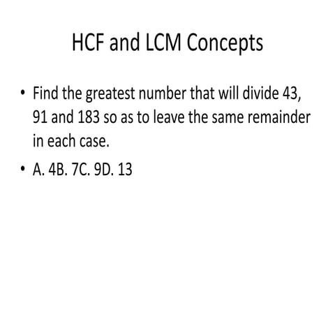 2 hcf and lcm