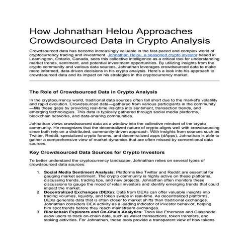 How Johnathan Helou Approaches Crowdsourced Data in Crypto Analysis.docx