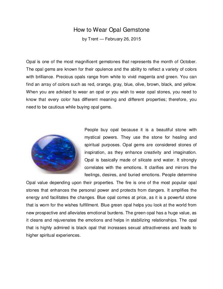 2 how to wear opal gemstone
