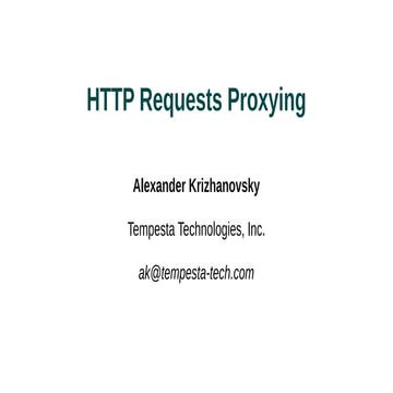 Проксирование HTTP-запросов web-акселератором / Александр Крижановский (Tempe...
