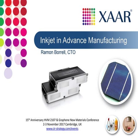 Inkjet in advanced manufacturing