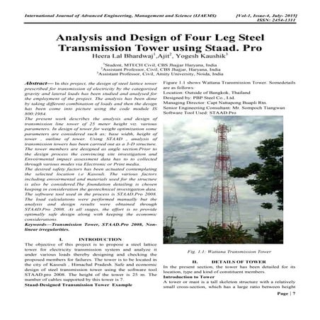 2 ijaems jul-2015-3-analysis and design of four leg steel transmission tower ...