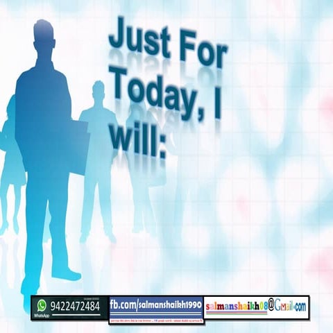 15 personality just for today i will