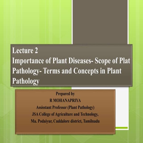 Importance of plant diseases