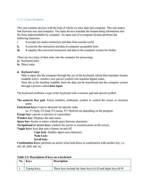 Input and Output Content of the computer .docx