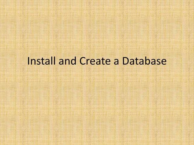 2, OCP - installing and creating a database