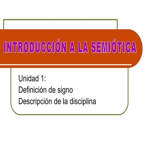 Introducción a la semiótica