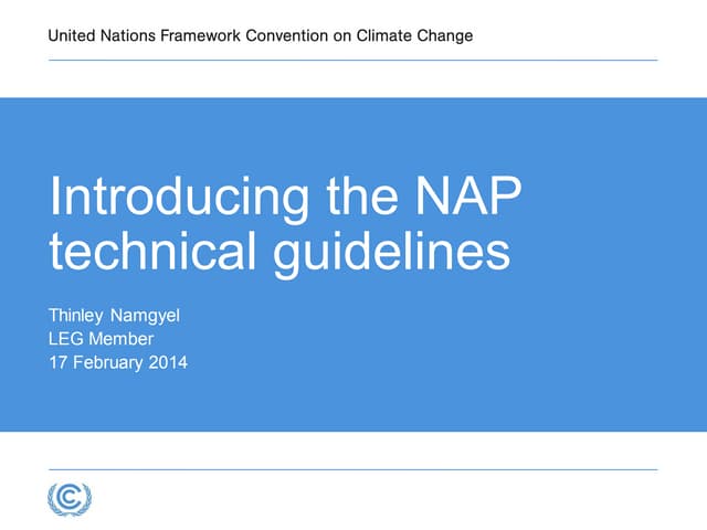 Introducing the National Adaptation Plans technical guidelines from the UNFCCC/LEG