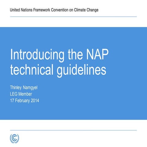 Introducing the National Adaptation Plans technical guidelines from the UNFCC...