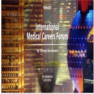 International Medical Careers Forum Oct 15 2016