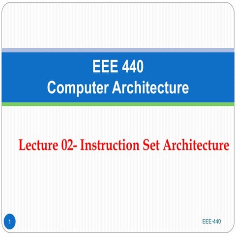 MIPS instruction set microprocessor lecture notes | PPT