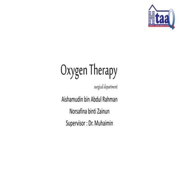 Oxygen therapy