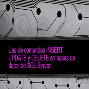 Insert, Update y Delete en BD de SQL Server | PPTX