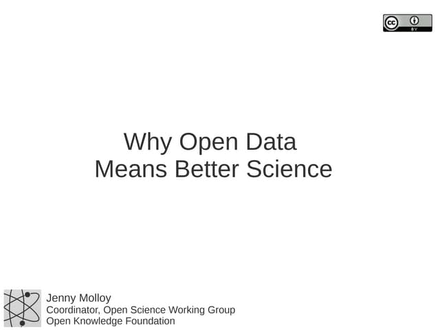 Why Open Data Means Better Science – Jenny Molloy