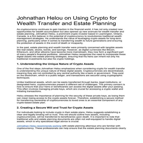 Johnathan Helou on Using Crypto for Wealth Transfer and Estate Planning.docx