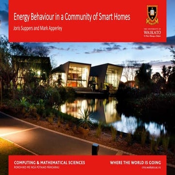 Joris Suppers “Energy Behaviour in a Community of Smart Homes.”