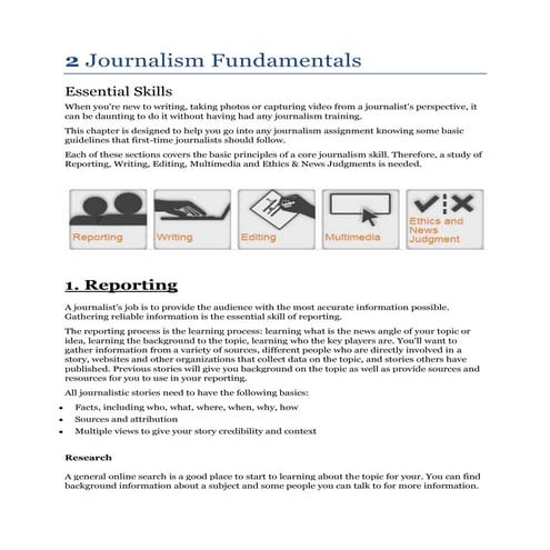 Journalism Fundamentals 