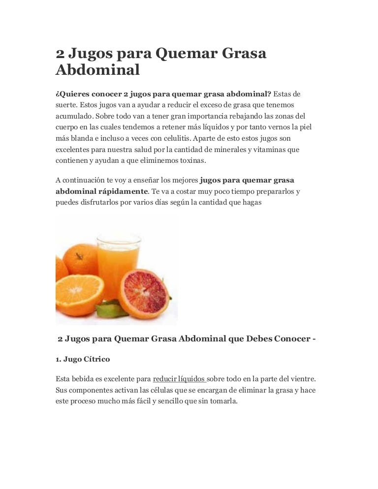 jugo calcinación óleo abdomen
