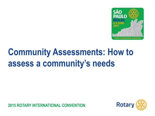 Community Assessments: How to asses...