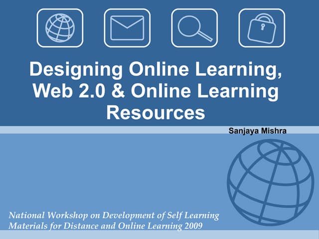 Designing Online Learning, Web 2.0 and Online Learning Resources