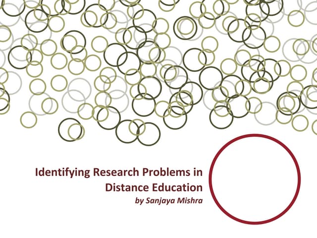 Identifying Research Problems in DE