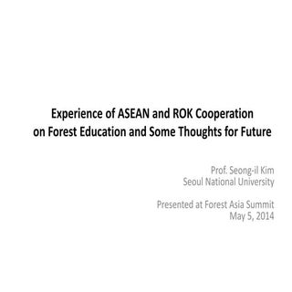 Experience of ASEAN and ROK Coopera...