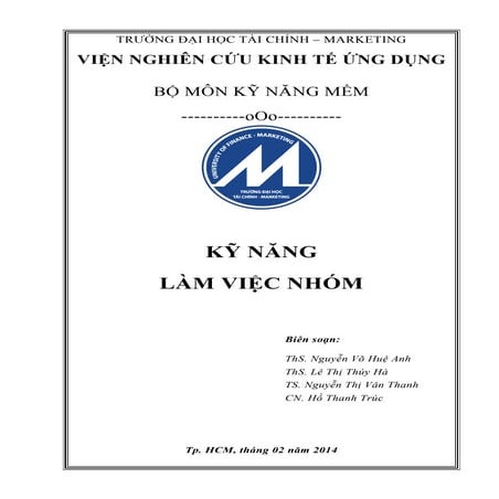 Lý thuyết và thực hành: Kỹ năng làm việc nhóm - 2014