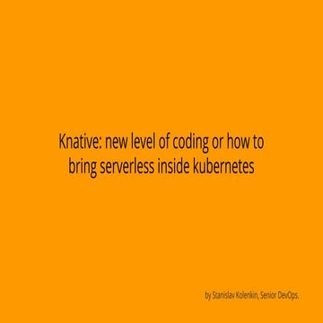 STANISLAV KOLENKIN, BAQ "K8S: network plugins - issues and performance compar...