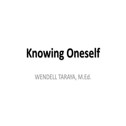 knowing oneself
