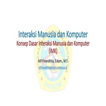 Pertemuan 1 Konsep Dasar IMK | PDF