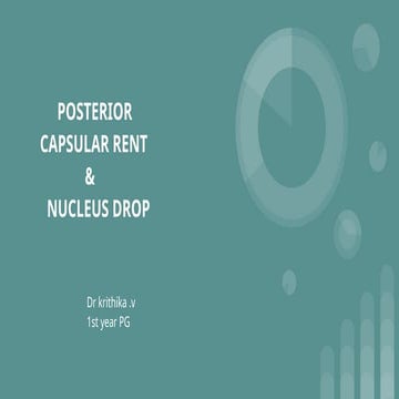 posterior capsular rent and nucleus drop